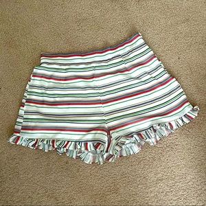 Striped Ruffle Shorts